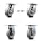 Service Caster 6 Inch Thermoplastic Caster Set with Roller Bearing 2 Swivel Lock and 2 Rigid SCC-35S620-TPRRF-BSL-2-R-2 - alternate 1